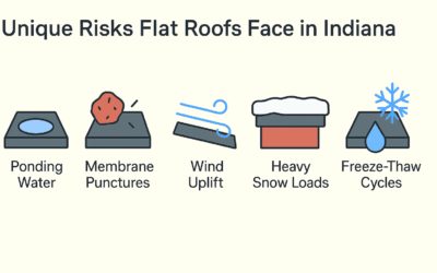 Flat Roofs and Indiana Storms: Unique Risks and How to Prevent Them