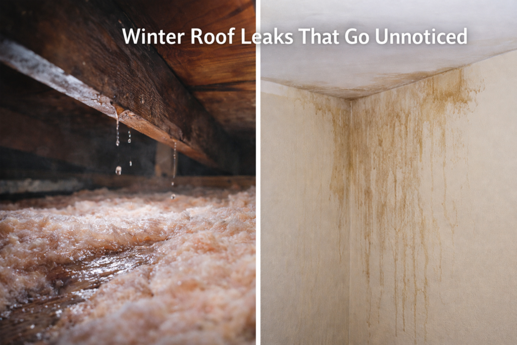 Winter Roof Leaks That Go Unnoticed