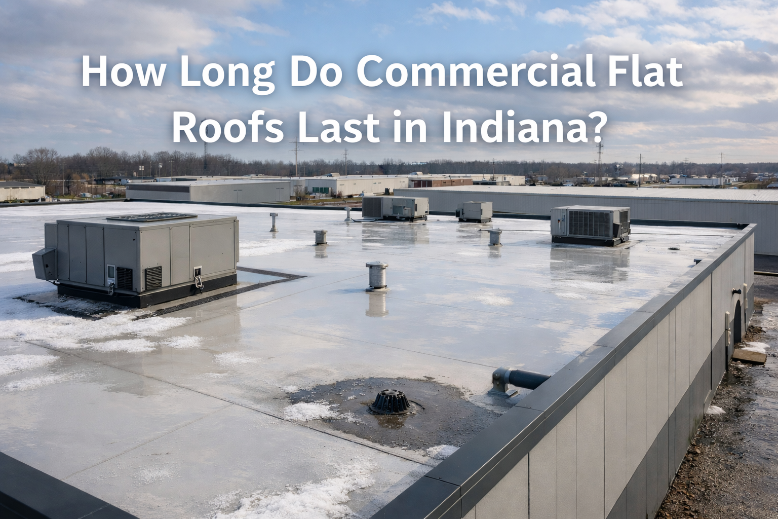 Commercial Flat Roofing System on Lafayette Indiana Warehouse