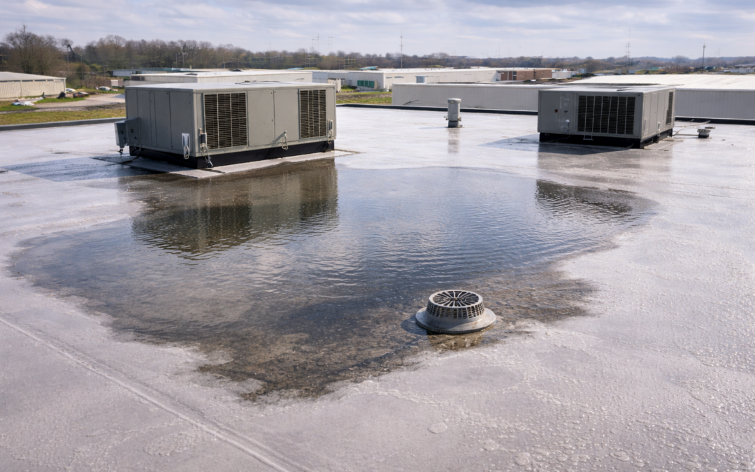 What Causes Ponding Water on Flat Roofs?
