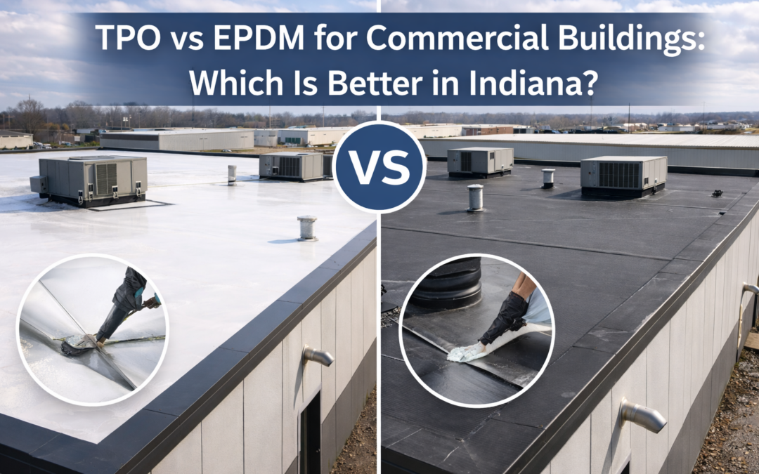 TPO vs EPDM for Commercial Buildings in Indiana | Lafayette Roofing Guide
