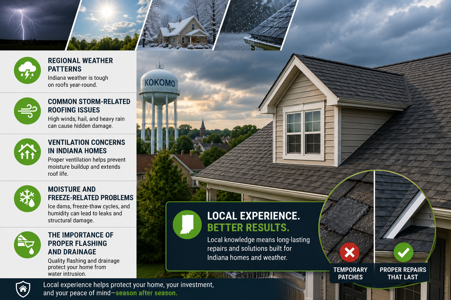 Roofing solutions for Indiana homes