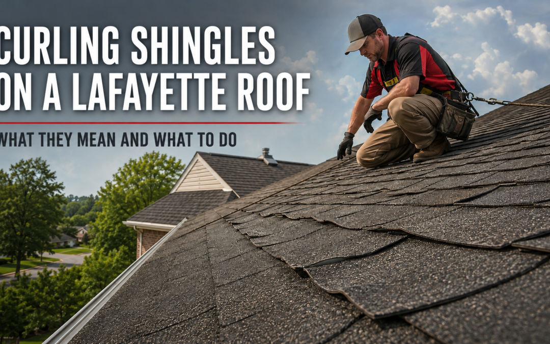 Curling shingles are one of the clearest signs an Indiana roof is aging or overheating