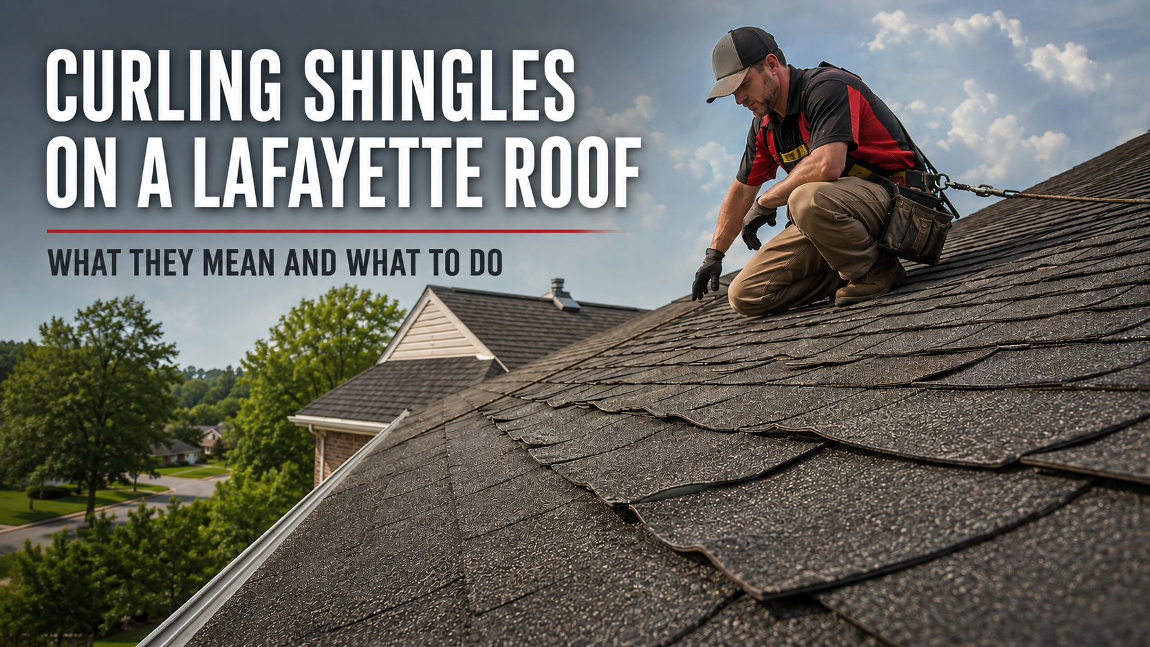 Curling shingles are one of the clearest signs an Indiana roof is aging or overheating