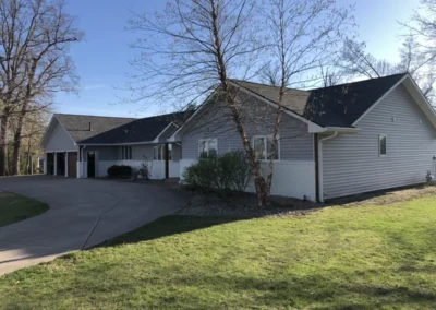 Completed residential exterior renovation in Brookston, Indiana