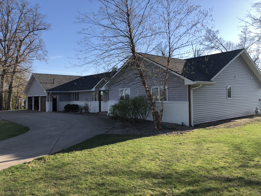 Completed roof, siding, gutter, soffit and fascia renovation in Brookston, Indiana