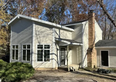 Completed exterior renovation on a home in Lafayette, Indiana