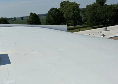 Completed commercial flat roofing project by Wabash Valley Exteriors in Shelbyville, Indiana (Project 1332)