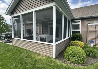 Completed screened porch project by Wabash Valley Exteriors in West Lafayette, Indiana (Project 1335)